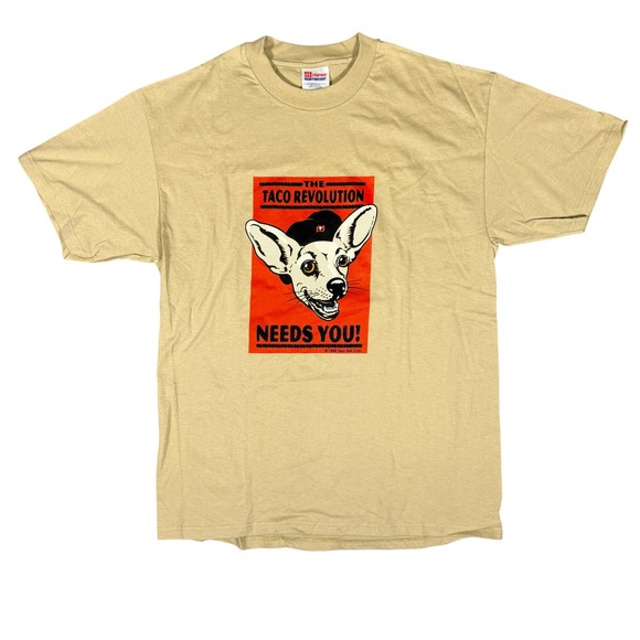 Hanes Other - Vintage 90s Taco Bell Chihuahua Dog The Taco Revolution T Shirt Mens L